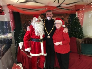 Santa, Mayor and Mary